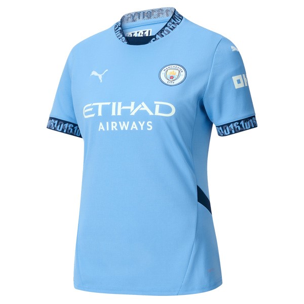 Camiseta Manchester City Replica Primera Ropa Mujer 2024/25